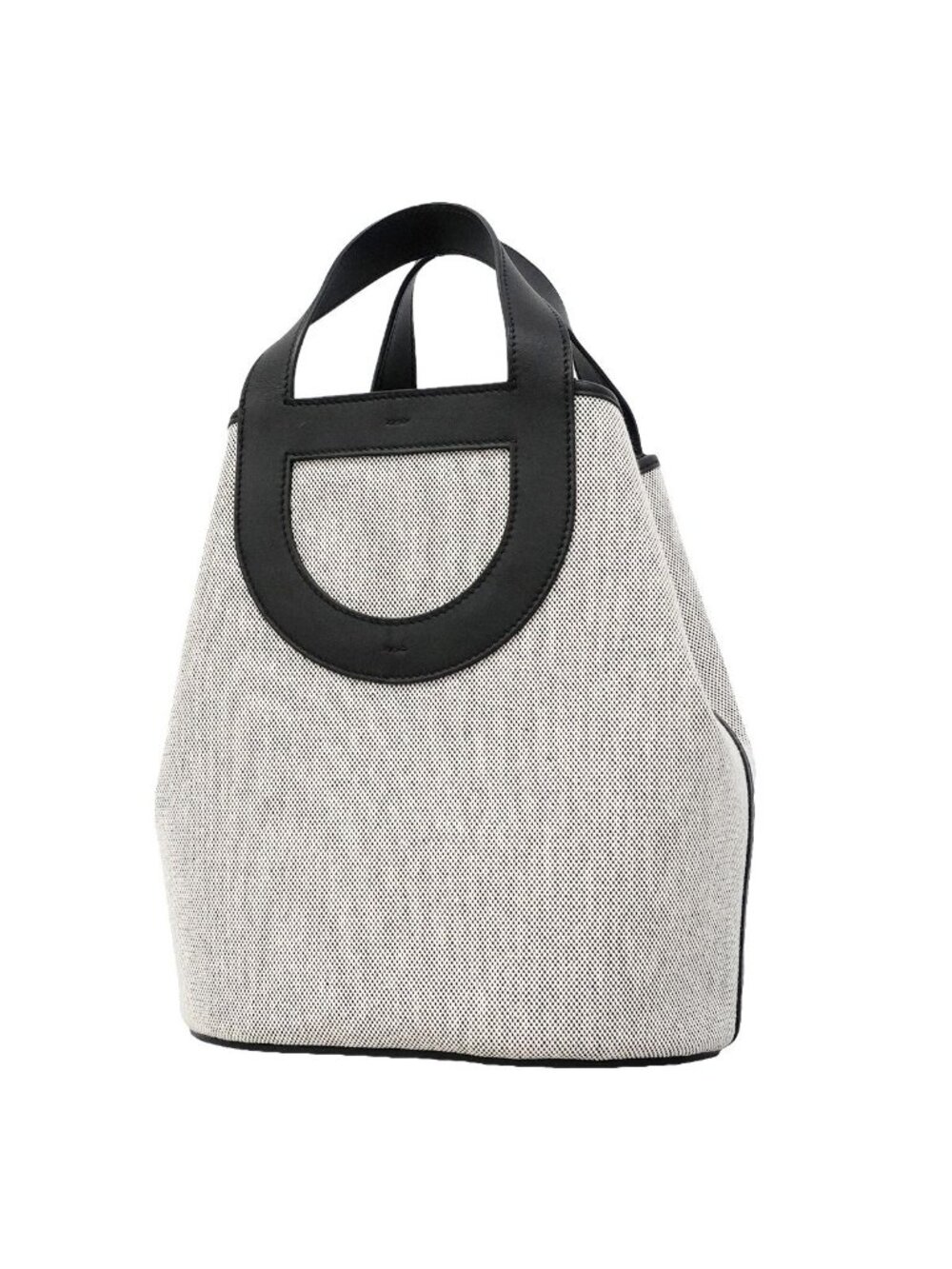 Hermes Handbag in the Loop 23 Toile H Black Silver